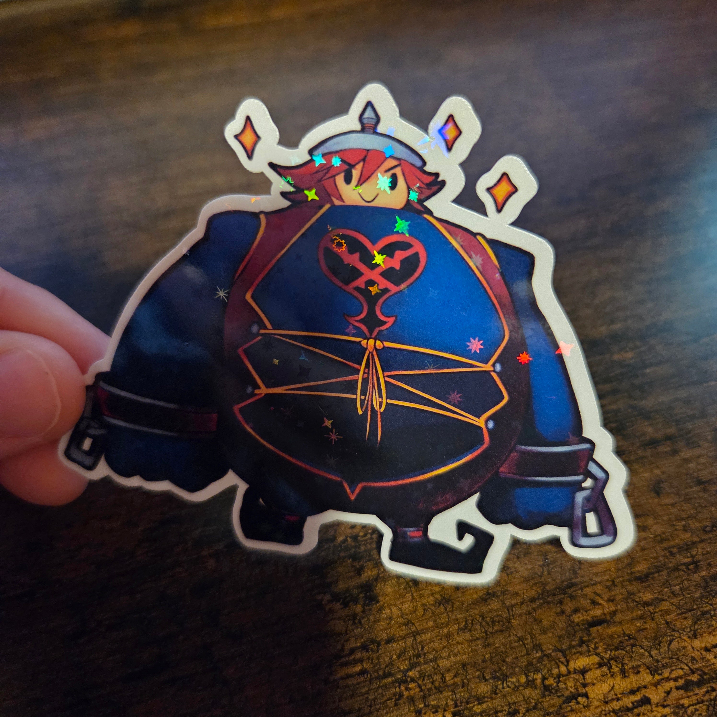 Large Body Heartless Sora - Holographic Sticker