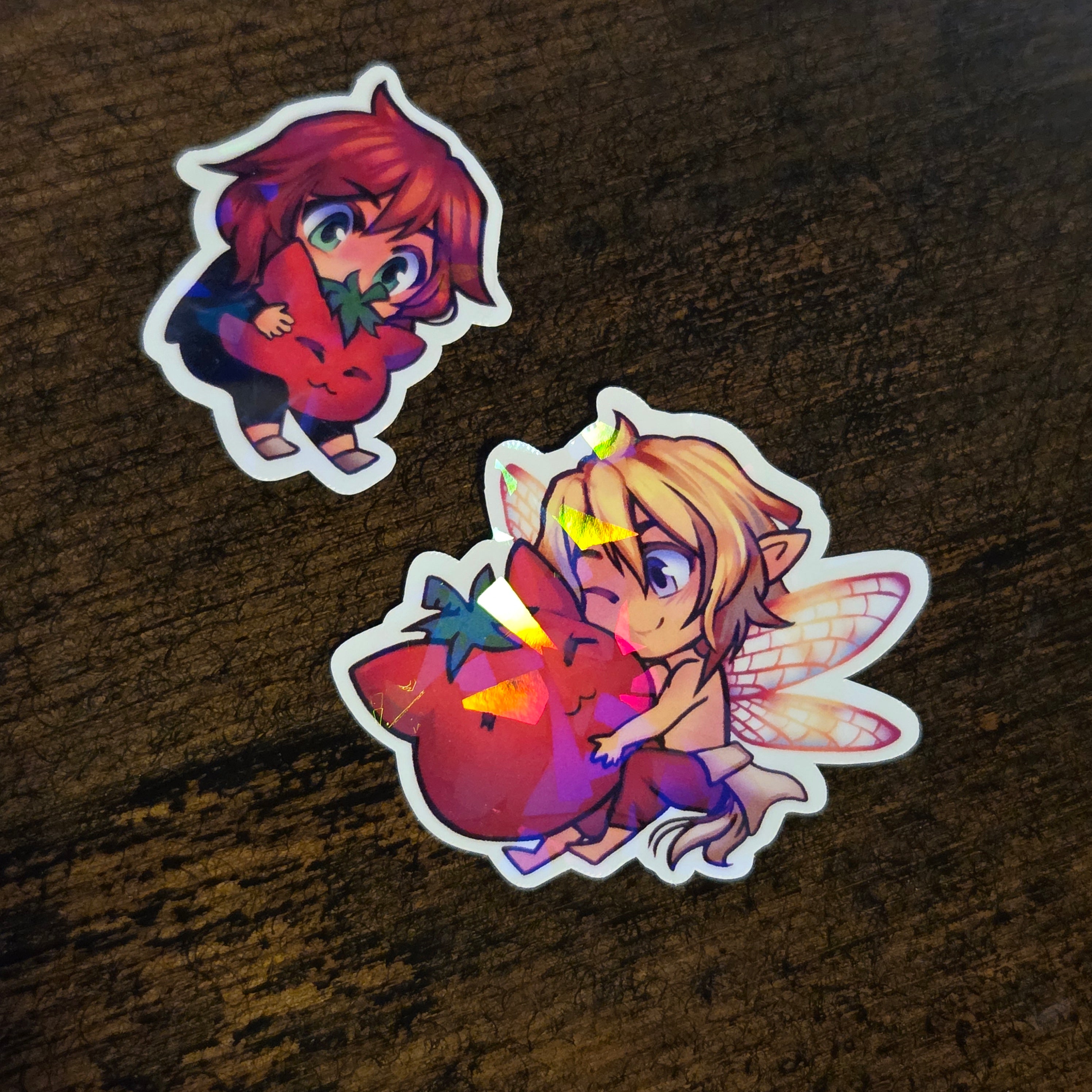 Chibi Reagan and Quill - Holographic Sticker Set