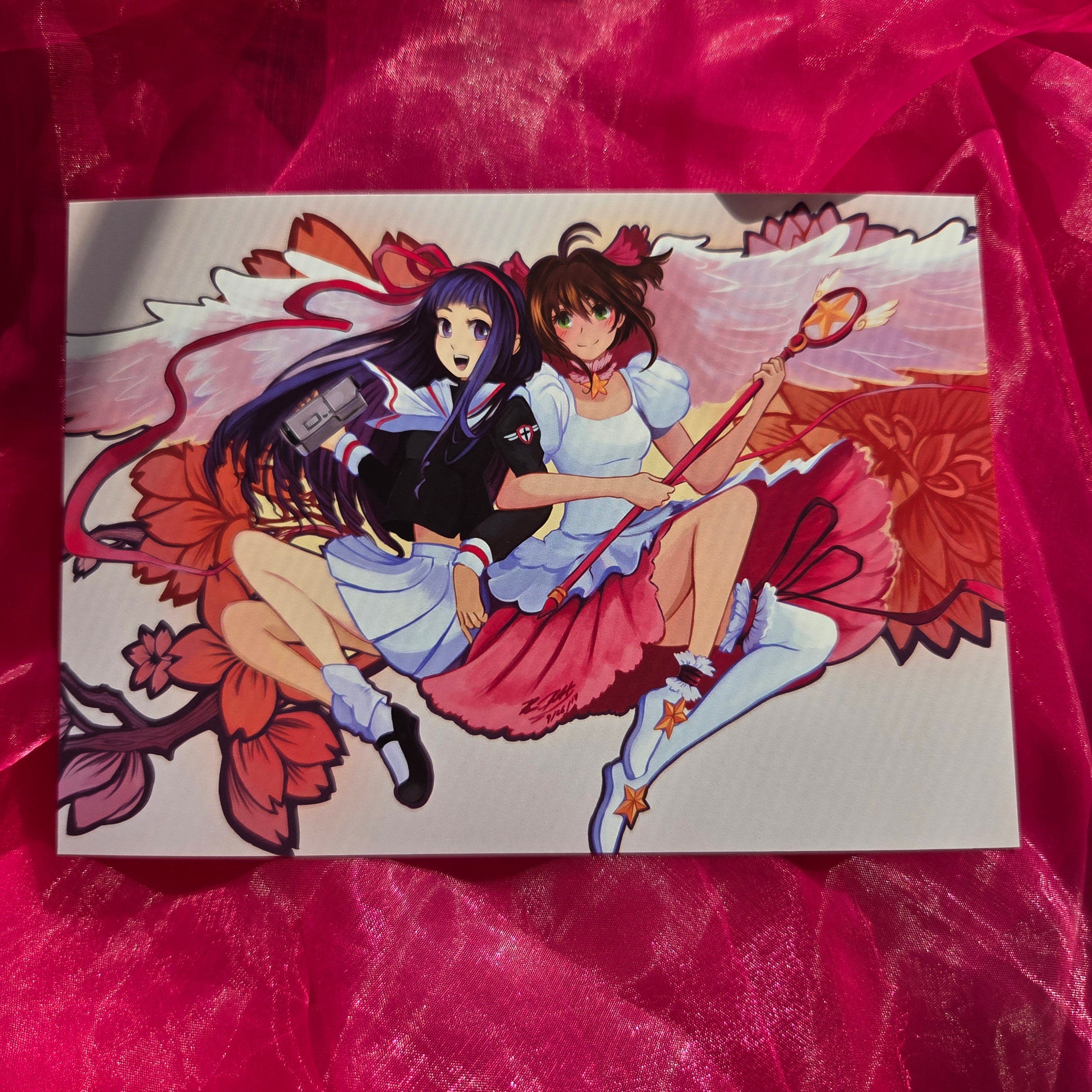 Sakura and Tomoyo Art Print 5x7 Matte