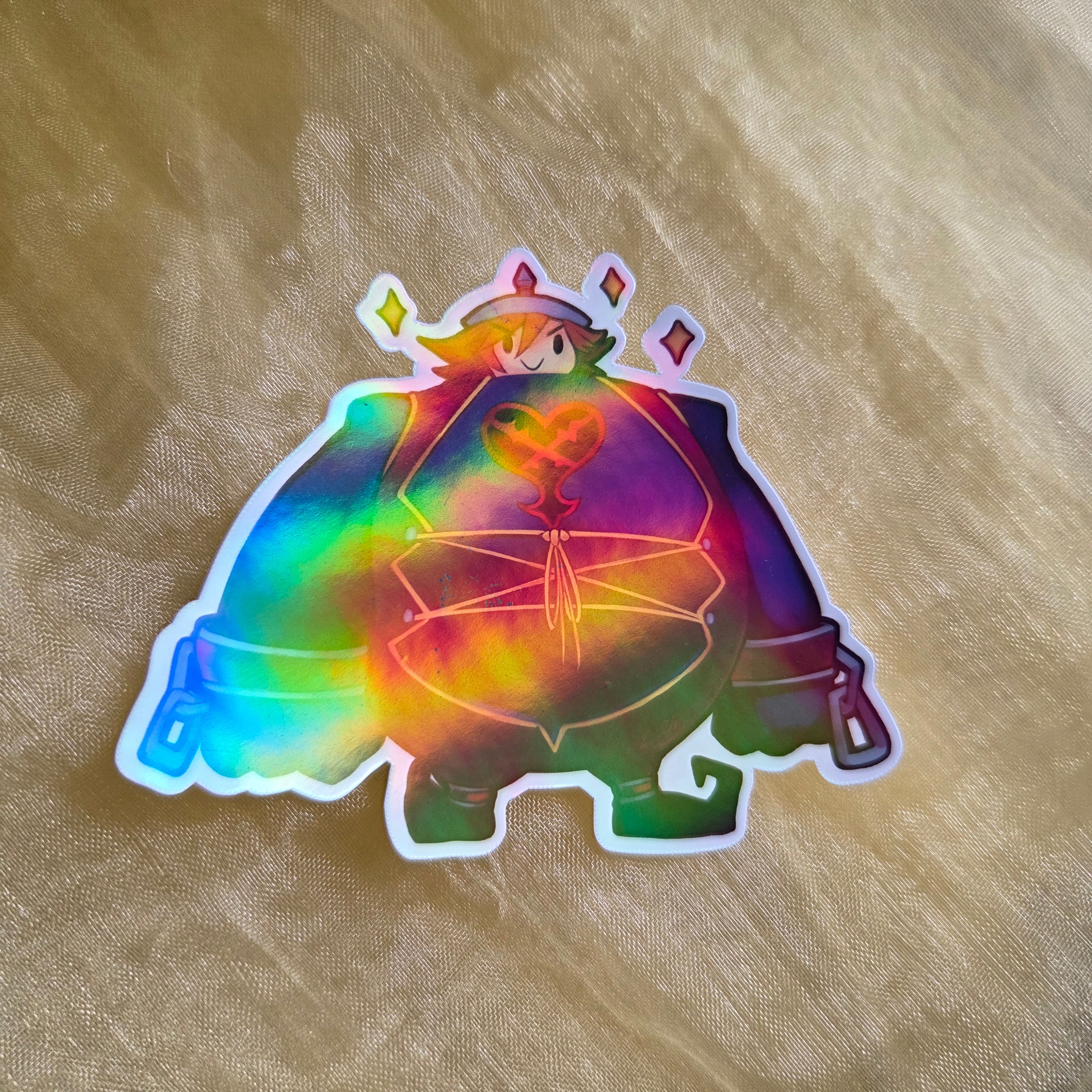 Large Body Heartless Sora - Holographic Sticker