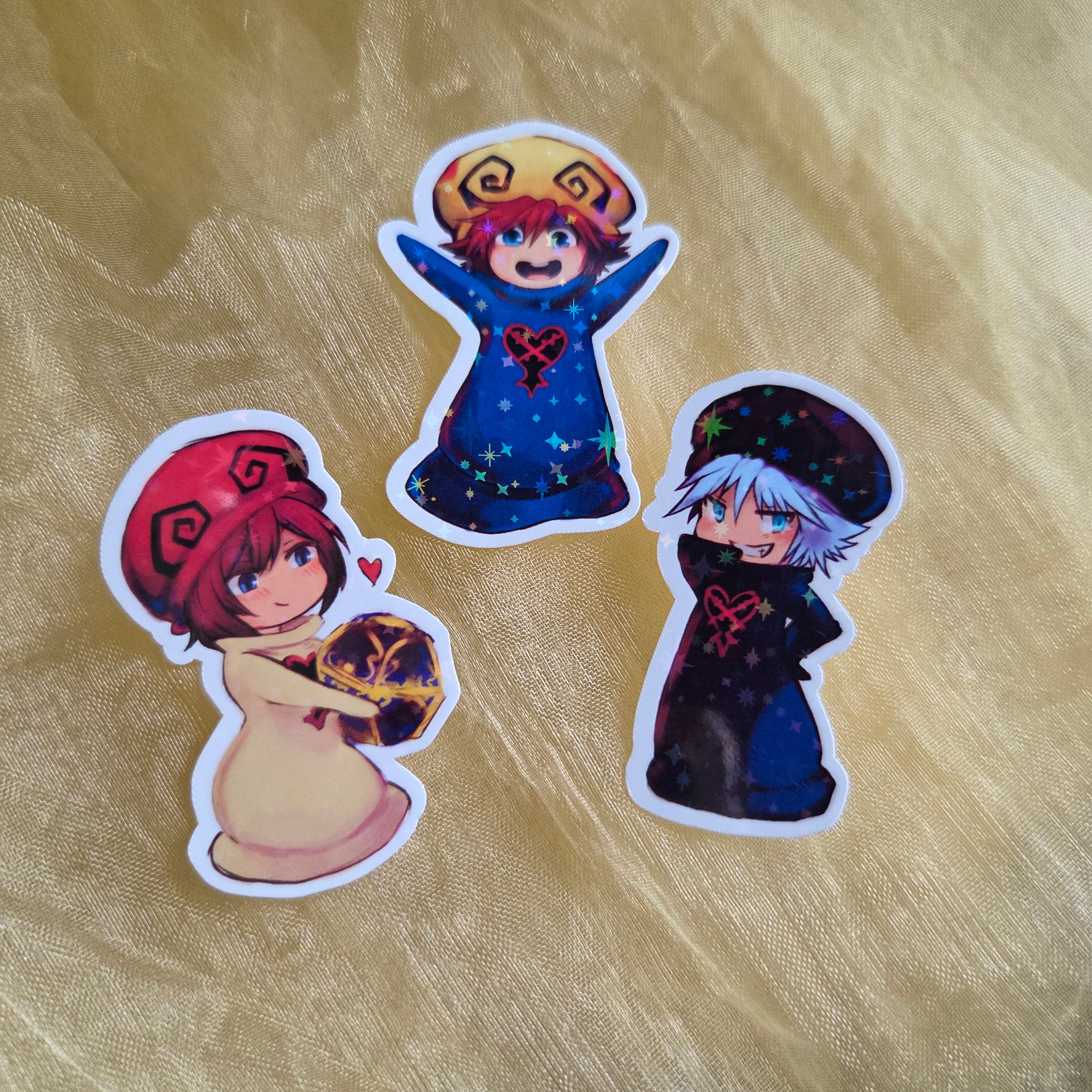 Mushroom Trio Set - Holographic Sticker