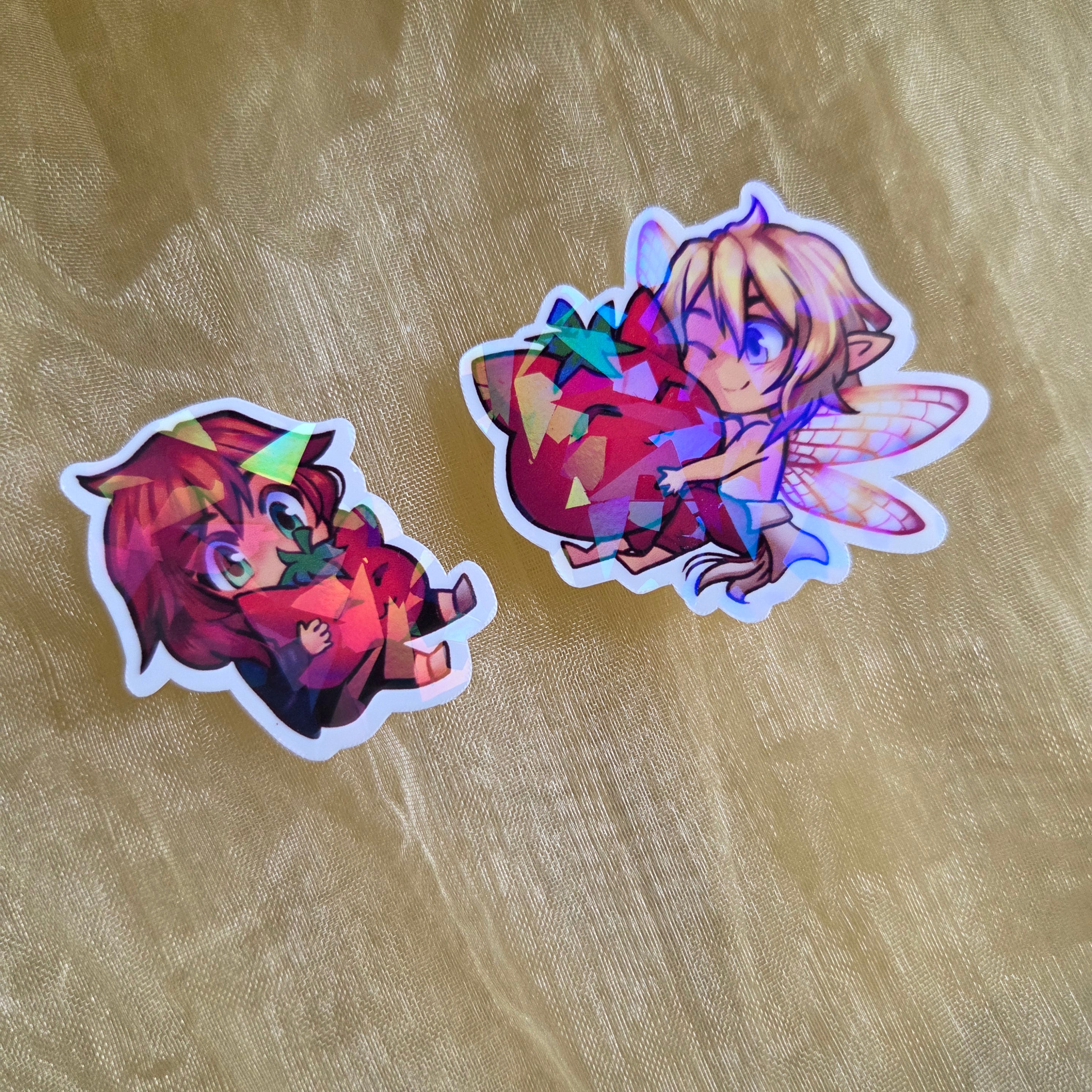 Chibi Reagan and Quill - Holographic Sticker Set