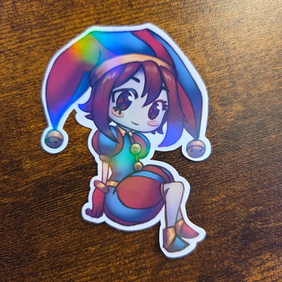 TDAC Pomni Chibi - Holographic Sticker