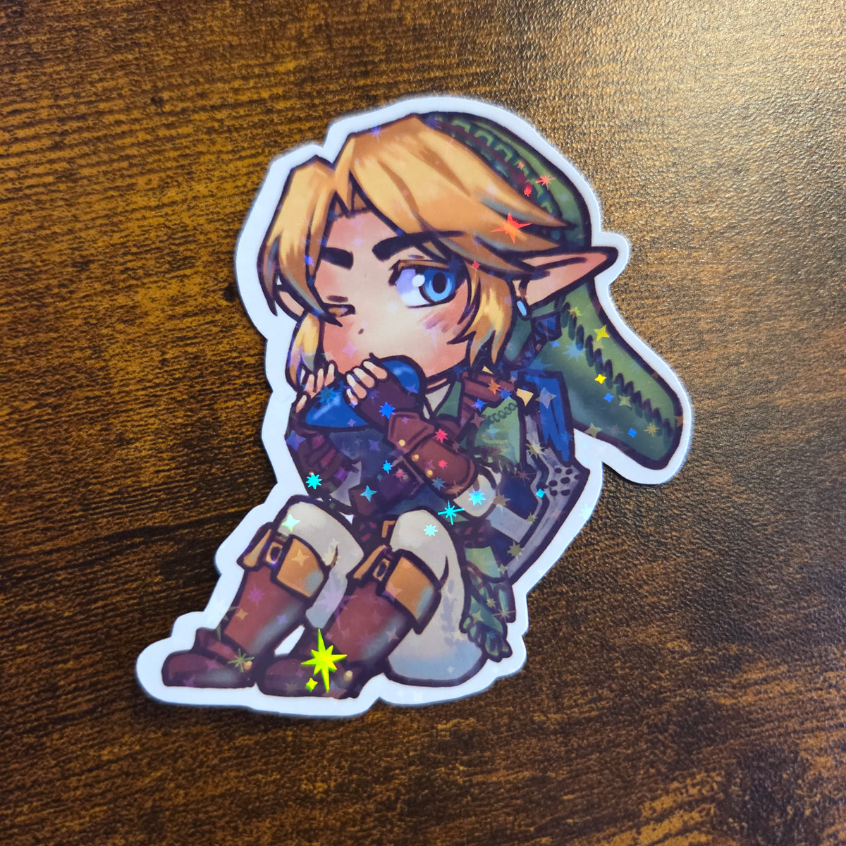 LoZ Ocarina Link - Holographic Sticker