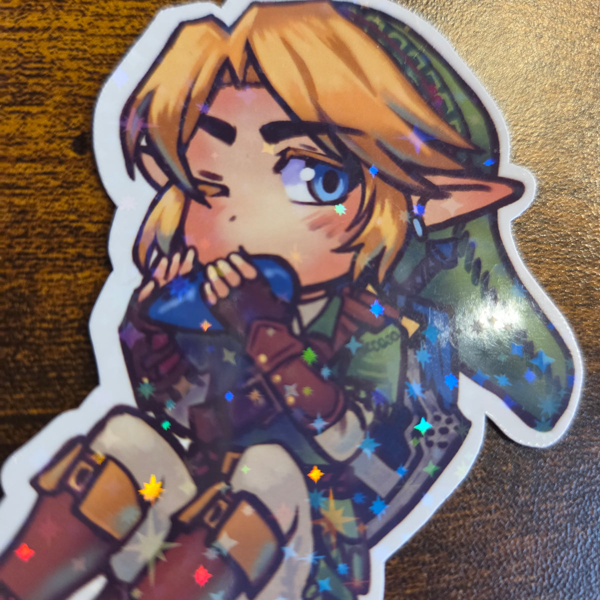 LoZ Ocarina Link - Holographic Sticker