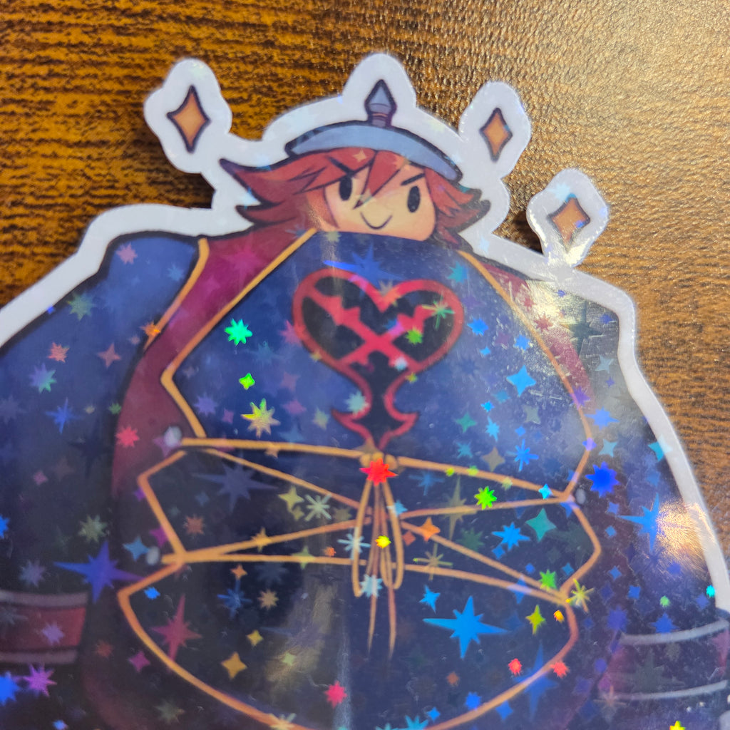 Large Body Heartless Sora - Holographic Sticker