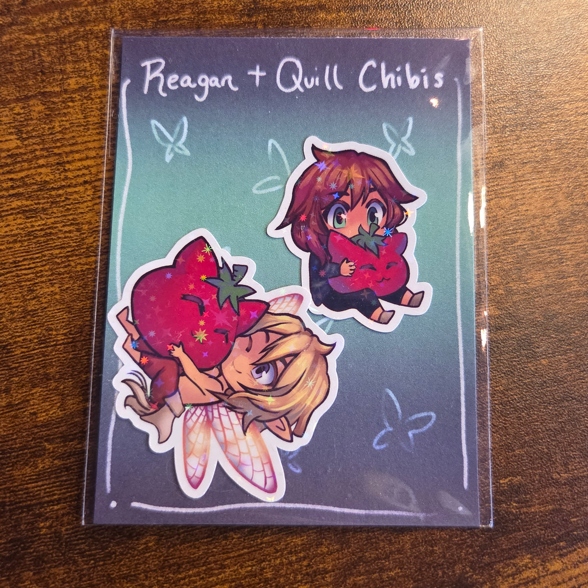 Chibi Reagan and Quill - Holographic Sticker Set