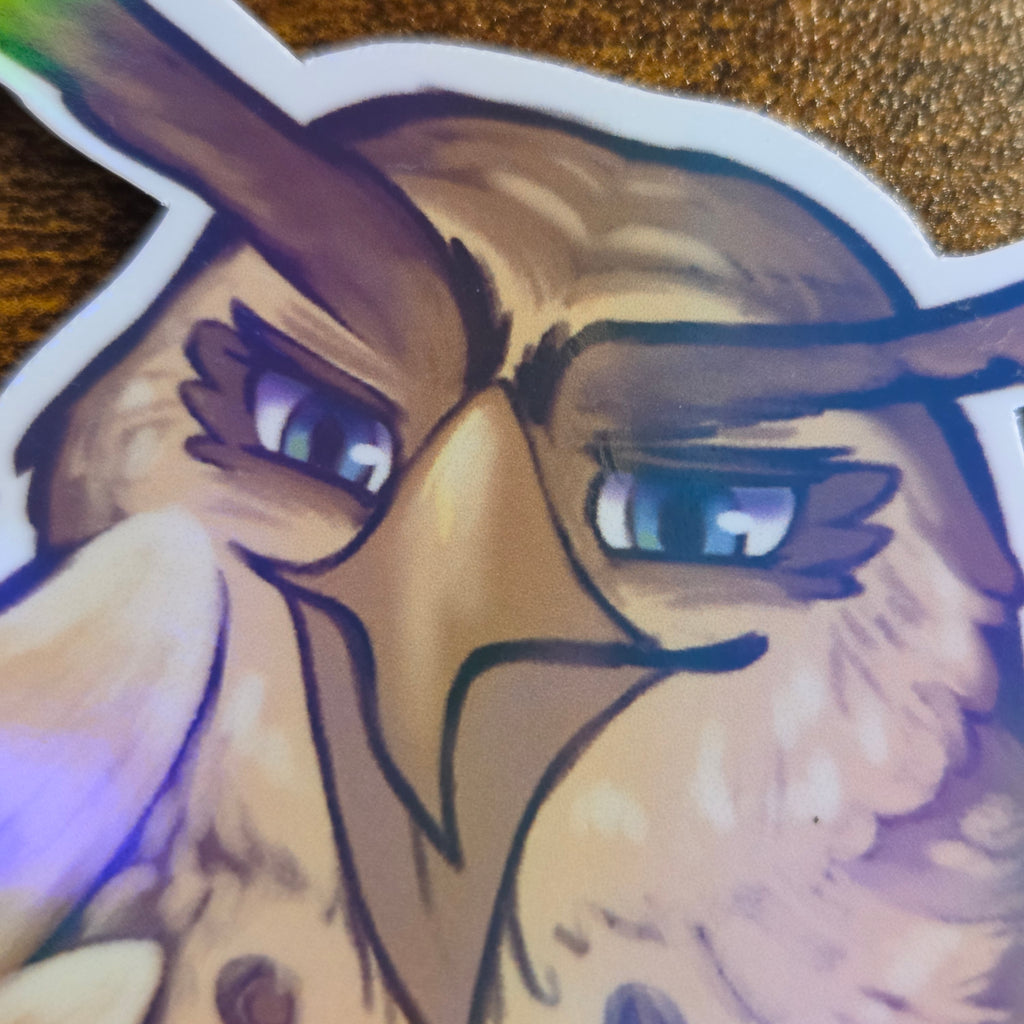LoZ Ocarina Owl - Holographic Sticker